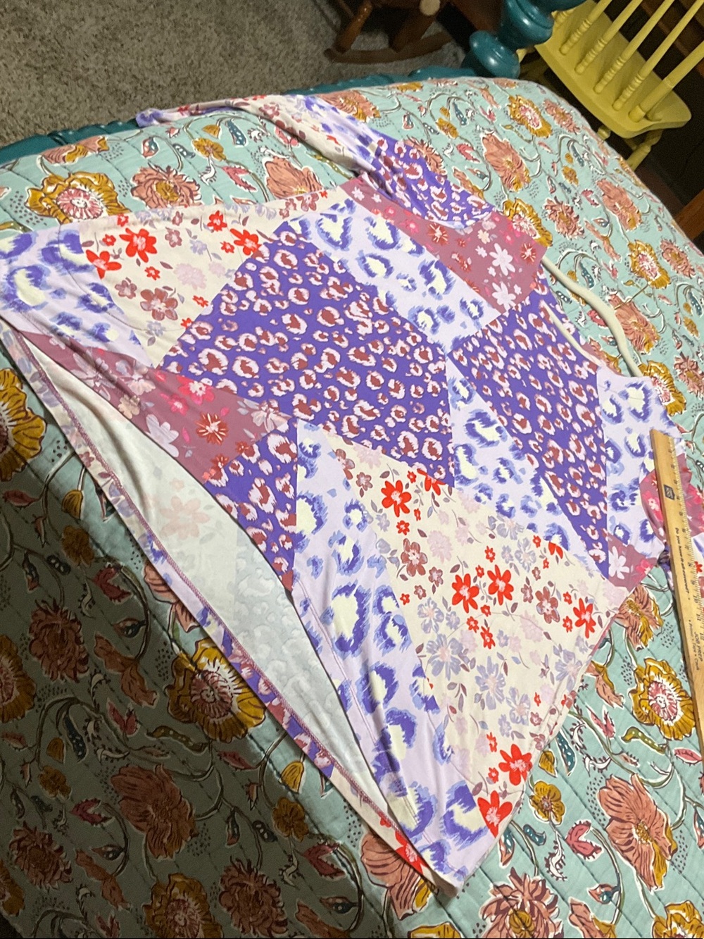 LOGO Patchwork Floral & Animal Print Tunic Top - Picture 5 of 8